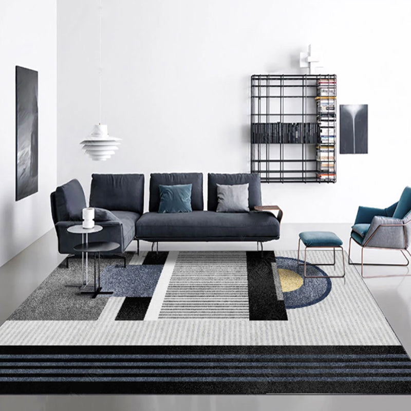 Lisslune | Western Living Room Rug Multicolored Polypropylene Rug Non-Slip Back Washable Indoor Rug