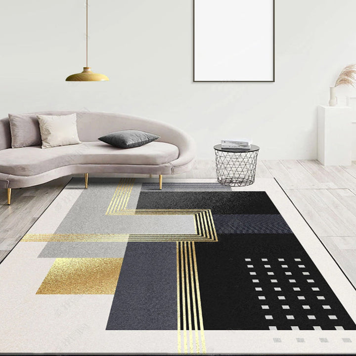 Lisslune | Western Living Room Rug Multicolored Polypropylene Rug Non-Slip Back Washable Indoor Rug