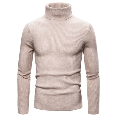 Men's Turtleneck Sweater Made Of Fine Rib Structure Lisslune