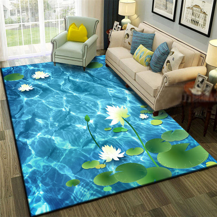 Lisslune | Relaxing Living Room Multicolored Animal Pattern Carpet Synthetic Pet Friendly Washable Carpet