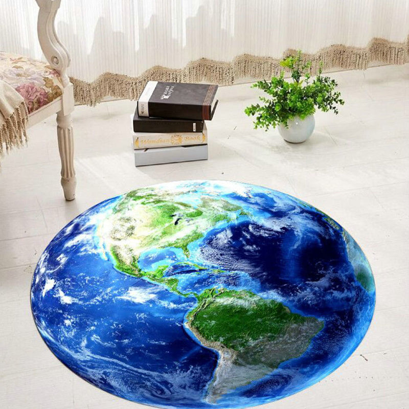 Lisslune | Comfort 3D Plant Pattern Rug Multicolored Polypropylene Area Rug Easy Care Machine Washable Rug for Room