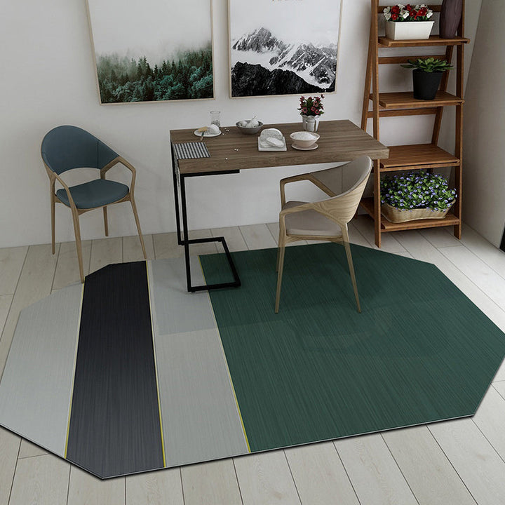 Lisslune | Western Bedroom Rug Multicolored Geometric Print Rug Synthetic Non-Slip Backing Pet-Friendly Indoor Rug