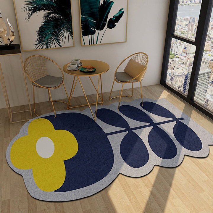 Lisslune | Western Bedroom Rug Multicolored Geometric Print Rug Synthetic Non-Slip Backing Pet-Friendly Indoor Rug