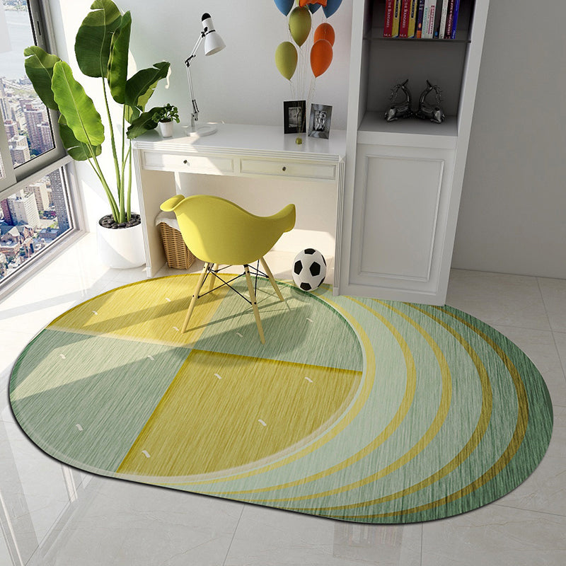 Lisslune | Western Bedroom Rug Multicolored Geometric Print Rug Synthetic Non-Slip Backing Pet-Friendly Indoor Rug