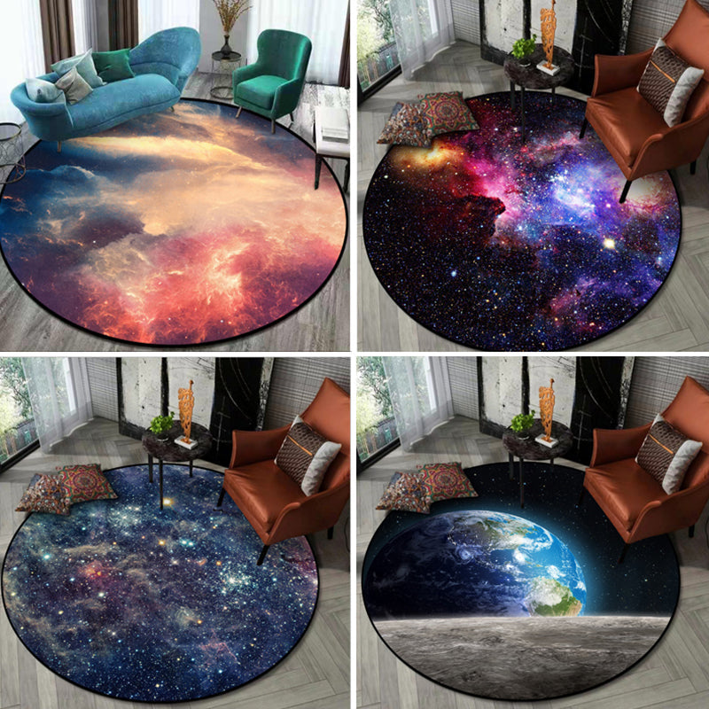 Lisslune | Modern Living Room Rug Multicolored Area Pattern Area Rug Pet-Friendly Easy Care Indoor Rug