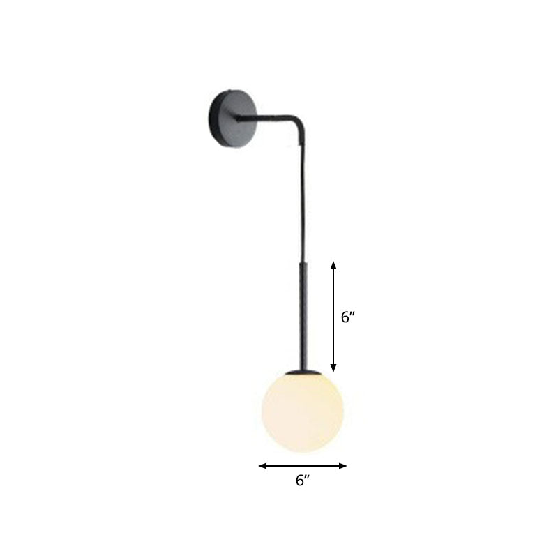 Lisslune | Postmodern Globe Wall Lamp Glass 1-Light Bedroom Wall Hanging Light