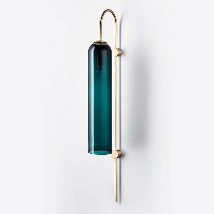 Lisslune | Retro Tubular Wall Mount Light Glass 1 Head Living Room Gooseneck Wall Lighting Fixture