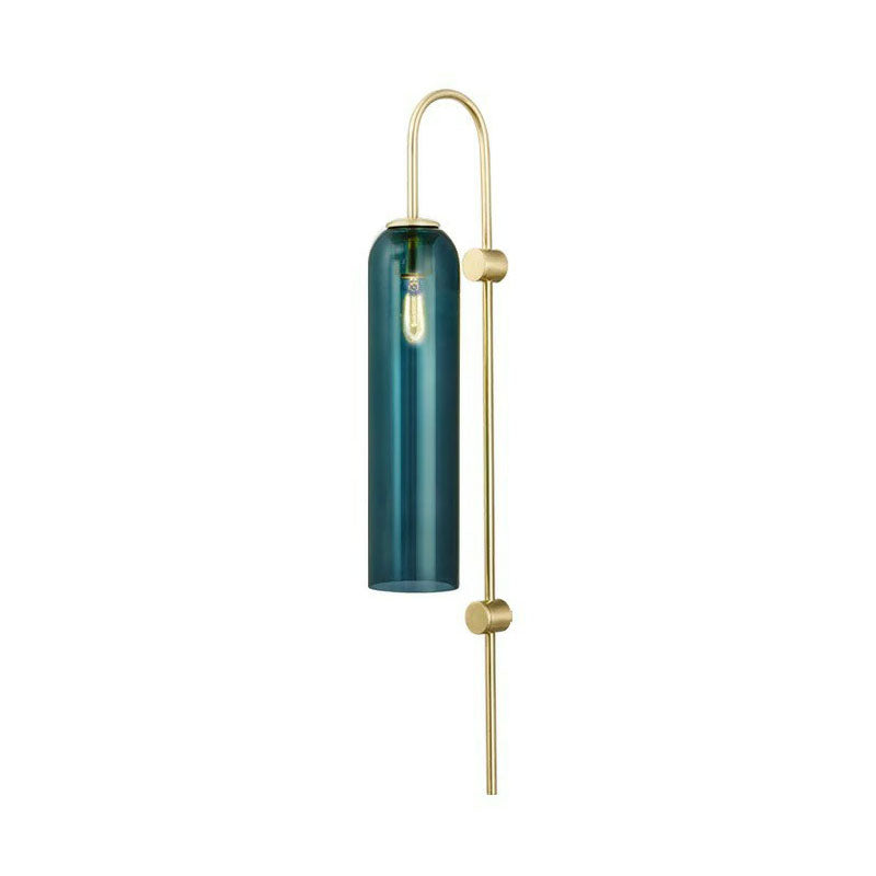 Lisslune | Retro Tubular Wall Mount Light Glass 1 Head Living Room Gooseneck Wall Lighting Fixture