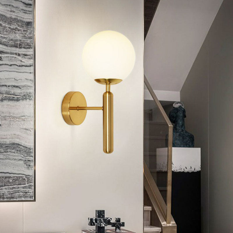 Lisslune | Glass Ball Mini Wall Light Kit Postmodern Single-Bulb Wall Light for Bedroom