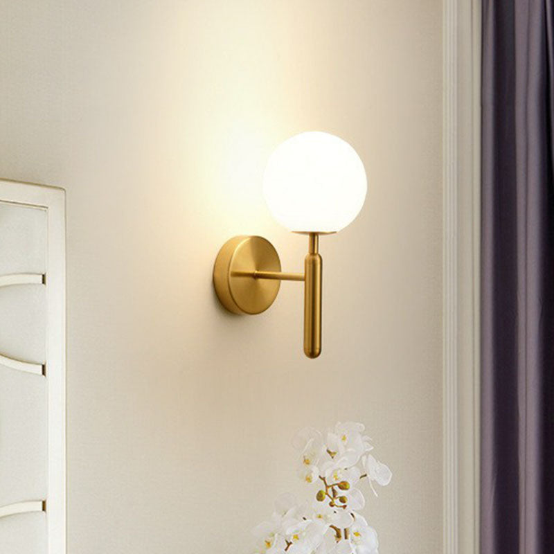 Lisslune | Glass Ball Mini Wall Light Kit Postmodern Single-Bulb Wall Light for Bedroom