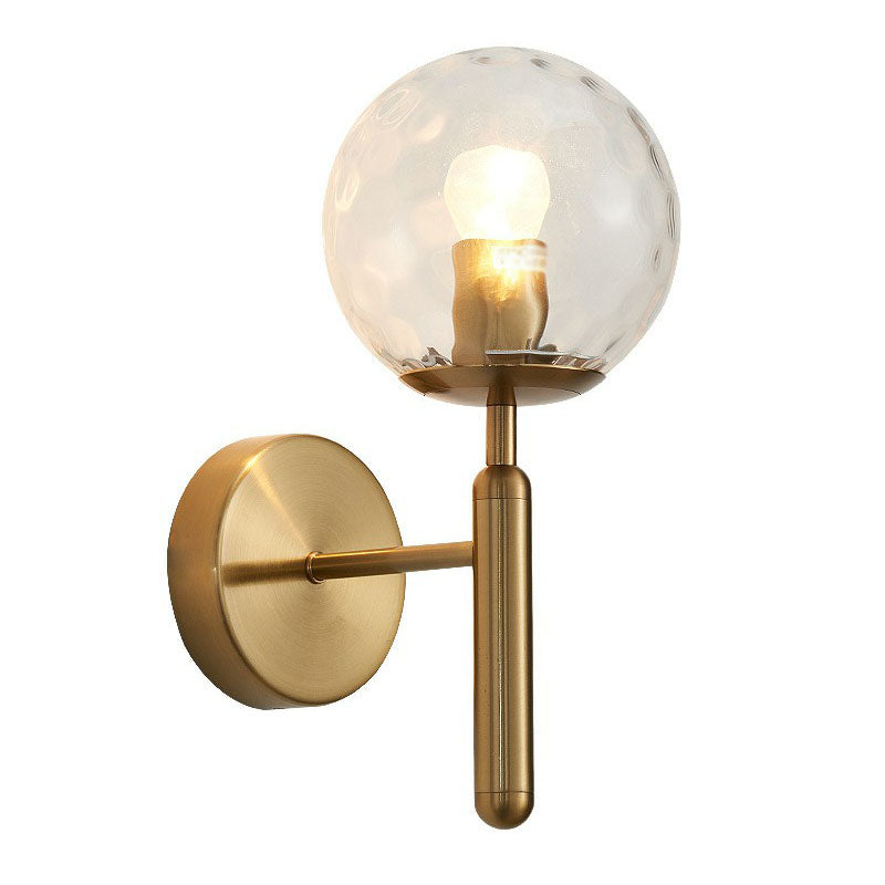 Lisslune | Glass Ball Mini Wall Light Kit Postmodern Single-Bulb Wall Light for Bedroom