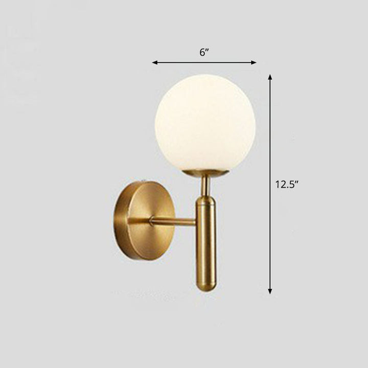 Lisslune | Glass Ball Mini Wall Light Kit Postmodern Single-Bulb Wall Light for Bedroom