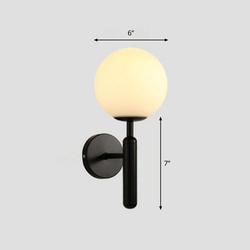 Lisslune | Glass Ball Mini Wall Light Kit Postmodern Single-Bulb Wall Light for Bedroom
