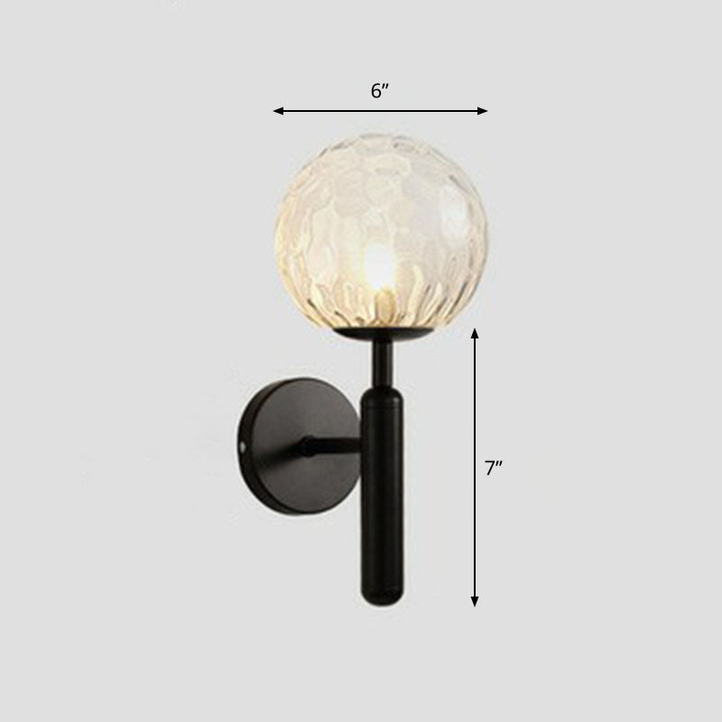 Lisslune | Glass Ball Mini Wall Light Kit Postmodern Single-Bulb Wall Light for Bedroom