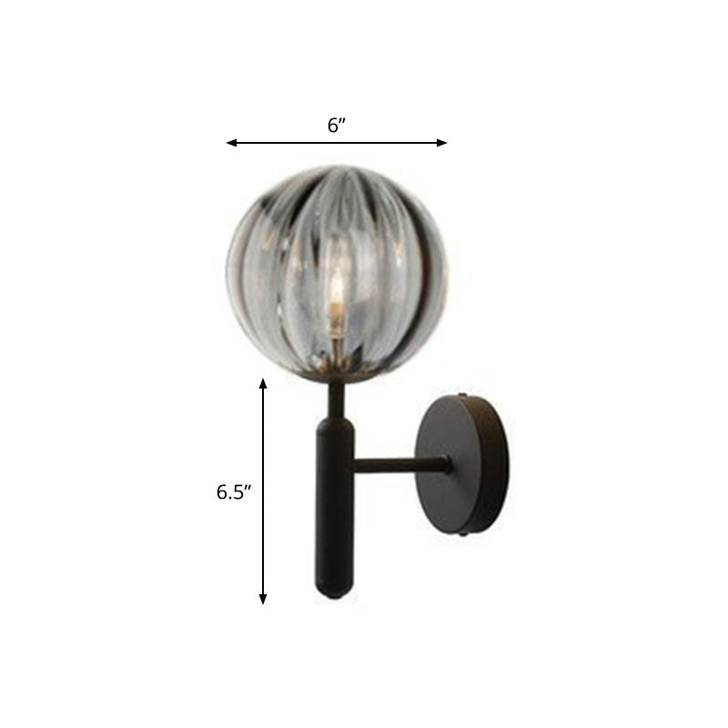 Lisslune | Glass Ball Mini Wall Light Kit Postmodern Single-Bulb Wall Light for Bedroom