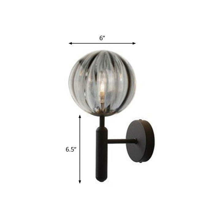 Lisslune | Glass Ball Mini Wall Light Kit Postmodern Single-Bulb Wall Light for Bedroom