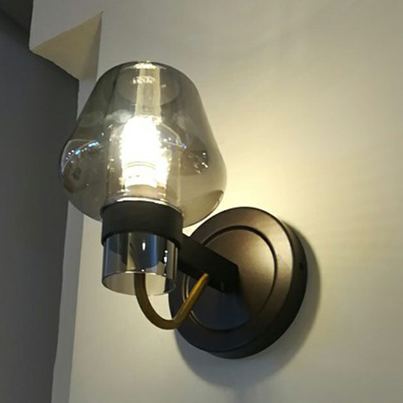 Lisslune | Conical Veranda Wall-Mounted Lighting Glass 1-Light Post-Modern Wall Mount Fixture