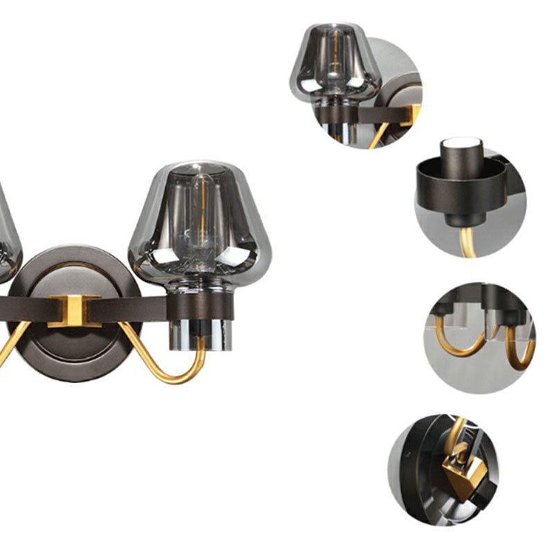 Lisslune | Conical Veranda Wall-Mounted Lighting Glass 1-Light Post-Modern Wall Mount Fixture