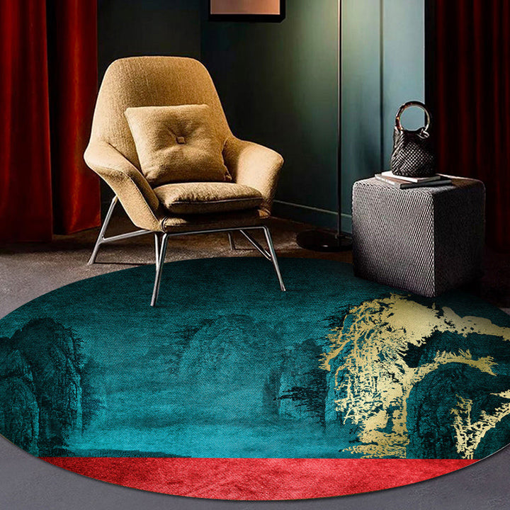 Lisslune | Classy Multi Color Asia Carpet Polyester Botanics Rug Stain Resistant Non-slip Back Machine Washable Carpet for Living Room