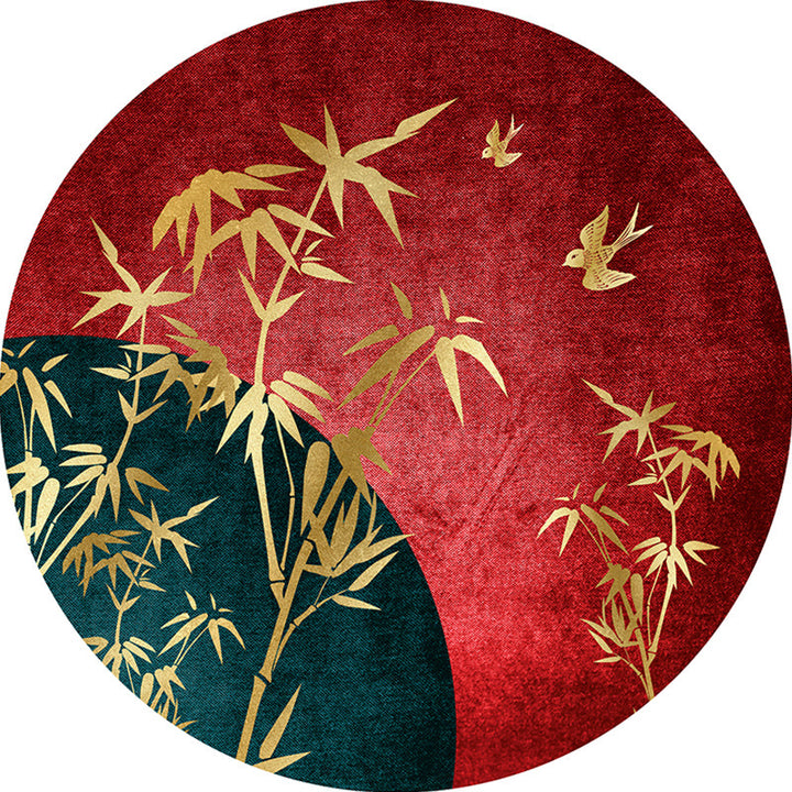 Lisslune | Classy Multi Color Asia Carpet Polyester Botanics Rug Stain Resistant Non-slip Back Machine Washable Carpet for Living Room