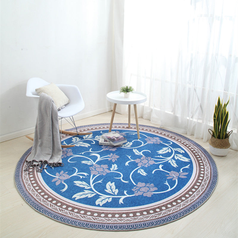 Lisslune | Chinese Landscape Print Rug Multicolor Polypropylene Rug Anti-Skid Back Stain Resistant Pet Friendly Rug for the Living Room