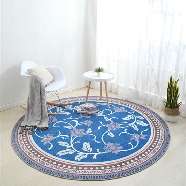 Lisslune | Chinese Landscape Print Rug Multicolor Polypropylene Rug Anti-Skid Back Stain Resistant Pet Friendly Rug for the Living Room