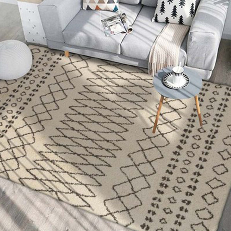 Lisslune | Native American Line Print Rug Multicolor Polypropylene Rug Pet Friendly Non-Slip Back Machine Washable Rug for Living Room