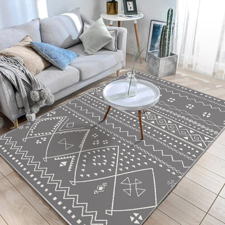 Lisslune | Native American Line Print Rug Multicolor Polypropylene Rug Pet Friendly Non-Slip Back Machine Washable Rug for Living Room
