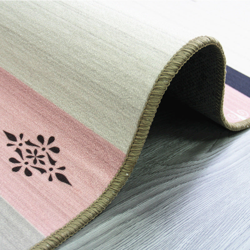 Lisslune | Primitive Tribal Rug Multicolor Geometry Rug Non-Slip Back Washable Stain Resistant Rug for Bedroom