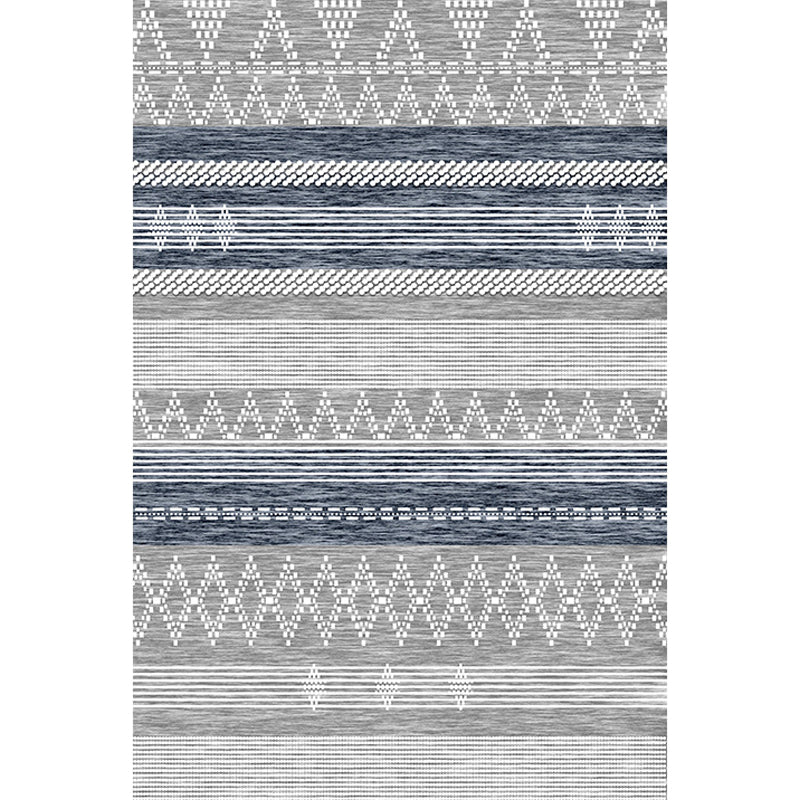 Lisslune | Primitive Tribal Rug Multicolor Geometry Rug Non-Slip Back Washable Stain Resistant Rug for Bedroom