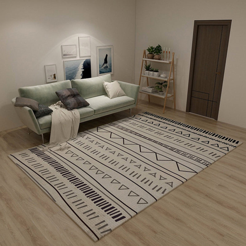 Lisslune | Western Tribal Print Rug Multicolored Synthetic Rug Machine Washable Non-Slip Back Stain Resistant Rug for Living Room