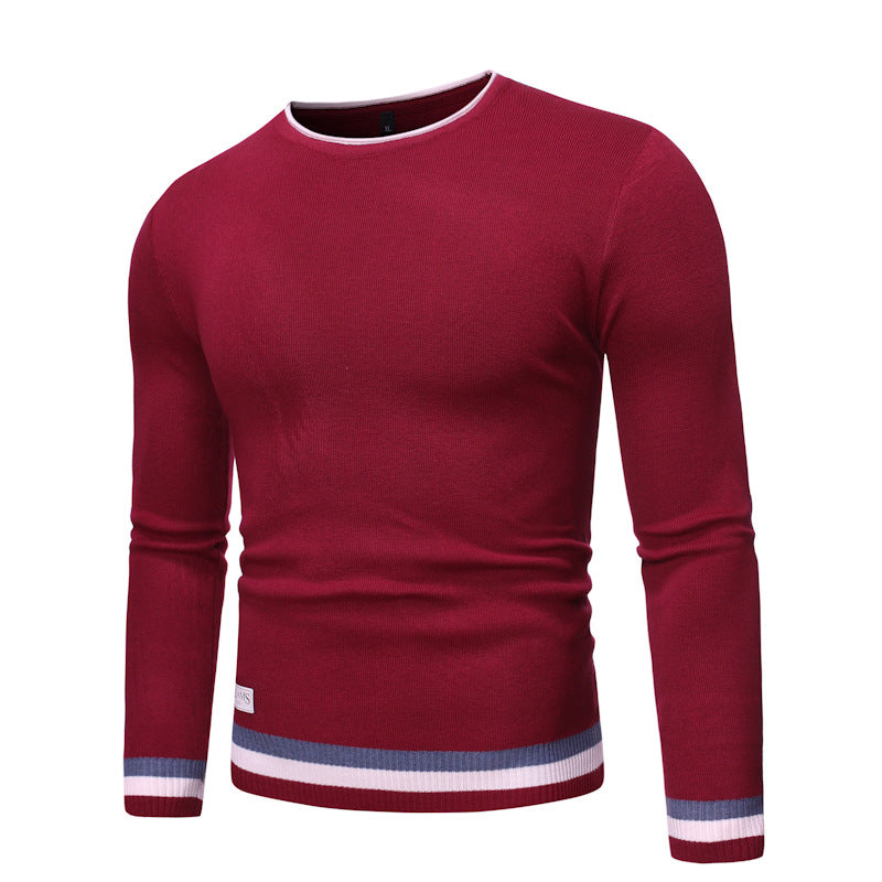 Men's fine knit sweater with maritime accents Lisslune