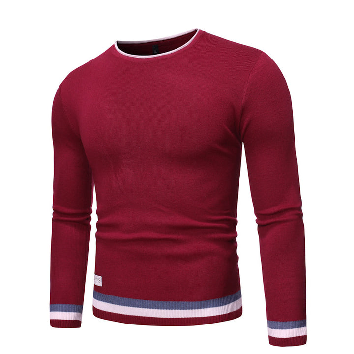 Men's fine knit sweater with maritime accents Lisslune