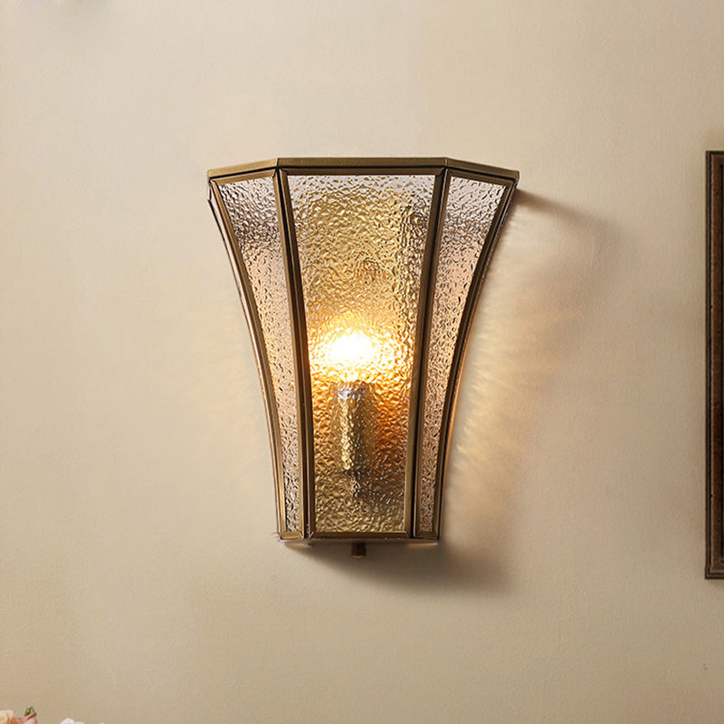 Skørter | Weathered Shadow Sealed Glass Wall Lamp Antique Single Corridor Wall Lighting Fixture