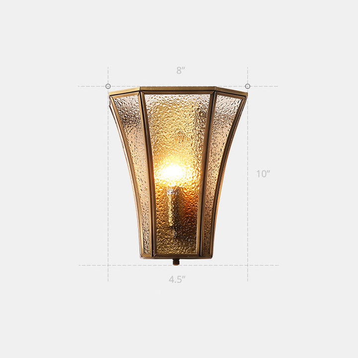 Skørter | Weathered Shadow Sealed Glass Wall Lamp Antique Single Corridor Wall Lighting Fixture