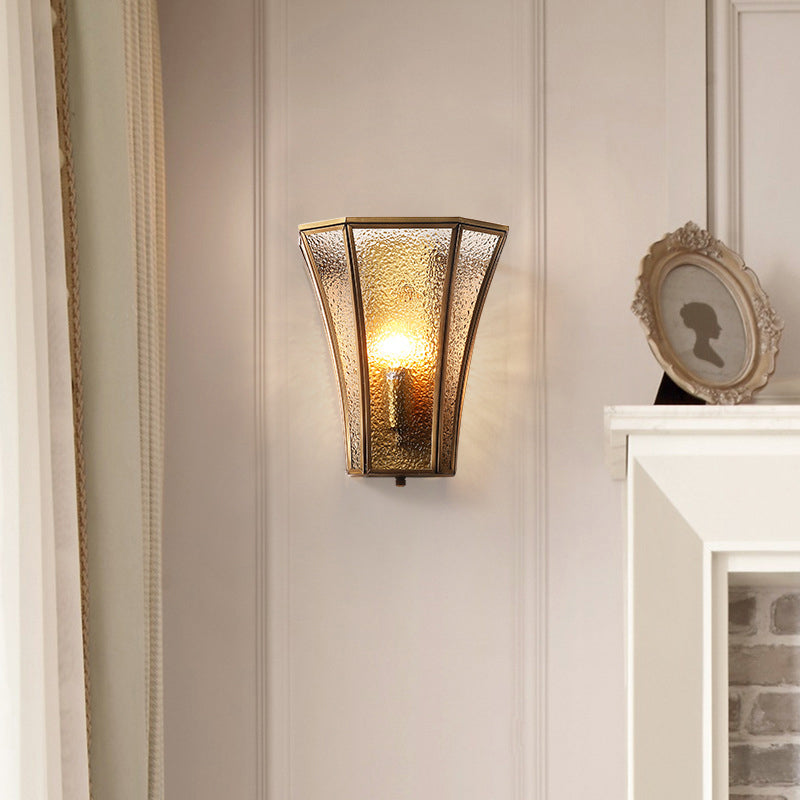 Skørter | Weathered Shadow Sealed Glass Wall Lamp Antique Single Corridor Wall Lighting Fixture