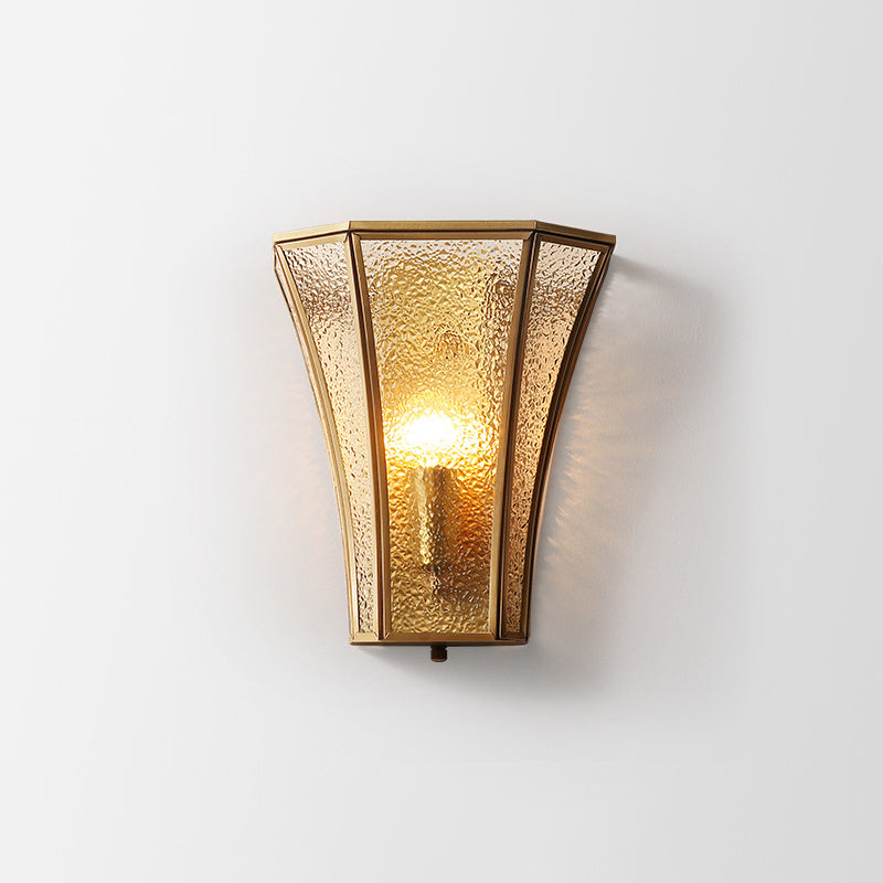 Skørter | Weathered Shadow Sealed Glass Wall Lamp Antique Single Corridor Wall Lighting Fixture