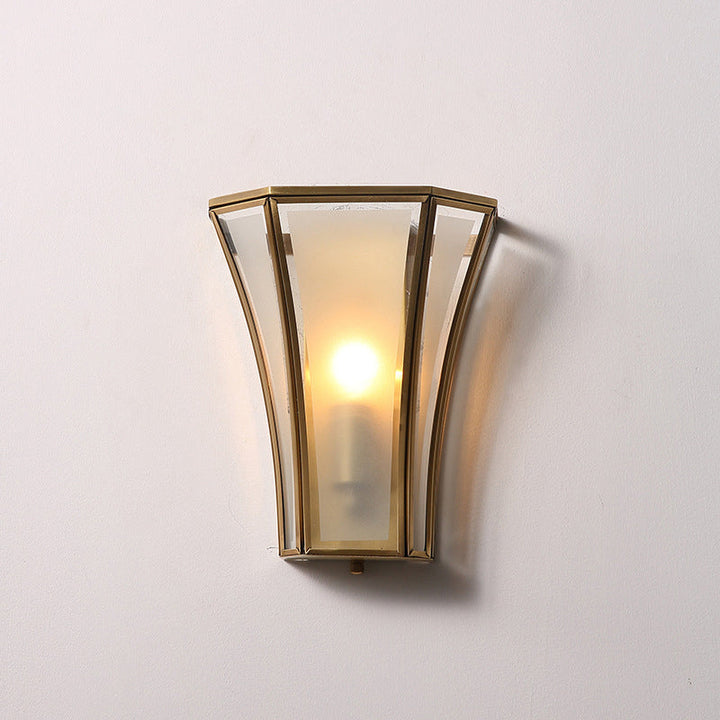 Skørter | Weathered Shadow Sealed Glass Wall Lamp Antique Single Corridor Wall Lighting Fixture