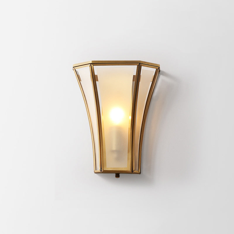 Skørter | Weathered Shadow Sealed Glass Wall Lamp Antique Single Corridor Wall Lighting Fixture