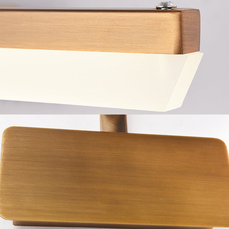 Skørter | Adjustable arm LED wall lamp with antlers 17"/23"/31.5" wide acrylic LED bathroom lighting in brass, warm/white light