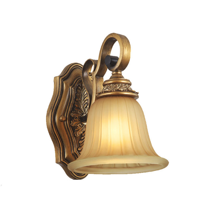 Skørter | Prismatic Glass Gold Wall Lamp Clock Shade 1-Light Traditional Wall Lamp For Foyer