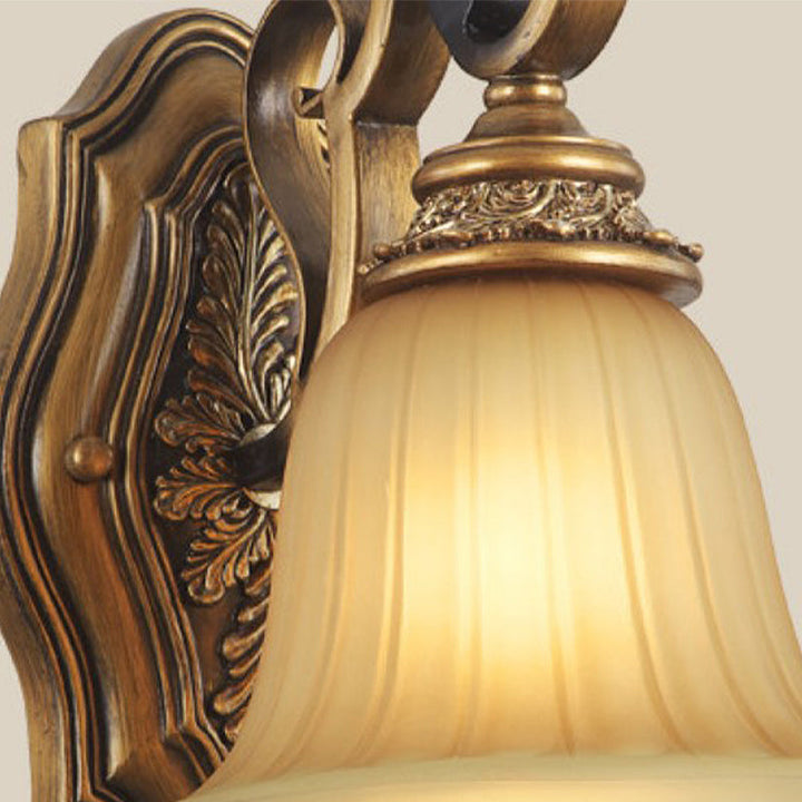 Skørter | Prismatic Glass Gold Wall Lamp Clock Shade 1-Light Traditional Wall Lamp For Foyer
