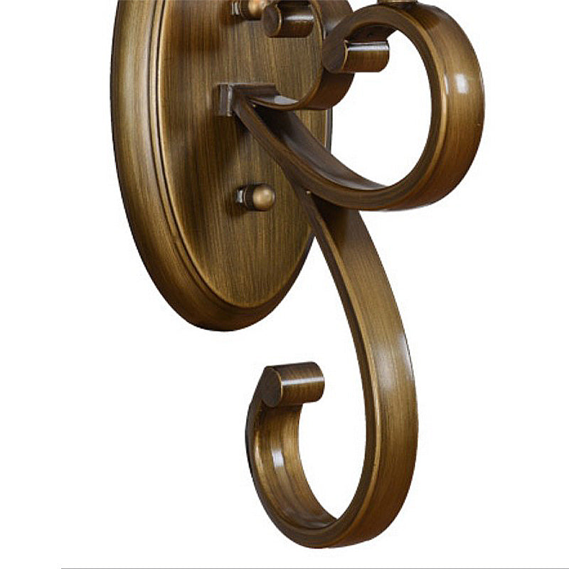 Skørter | Fluted Frosted Glass Wall Lamp Traditional 1 Light Bedroom Wall Lamp in Gold