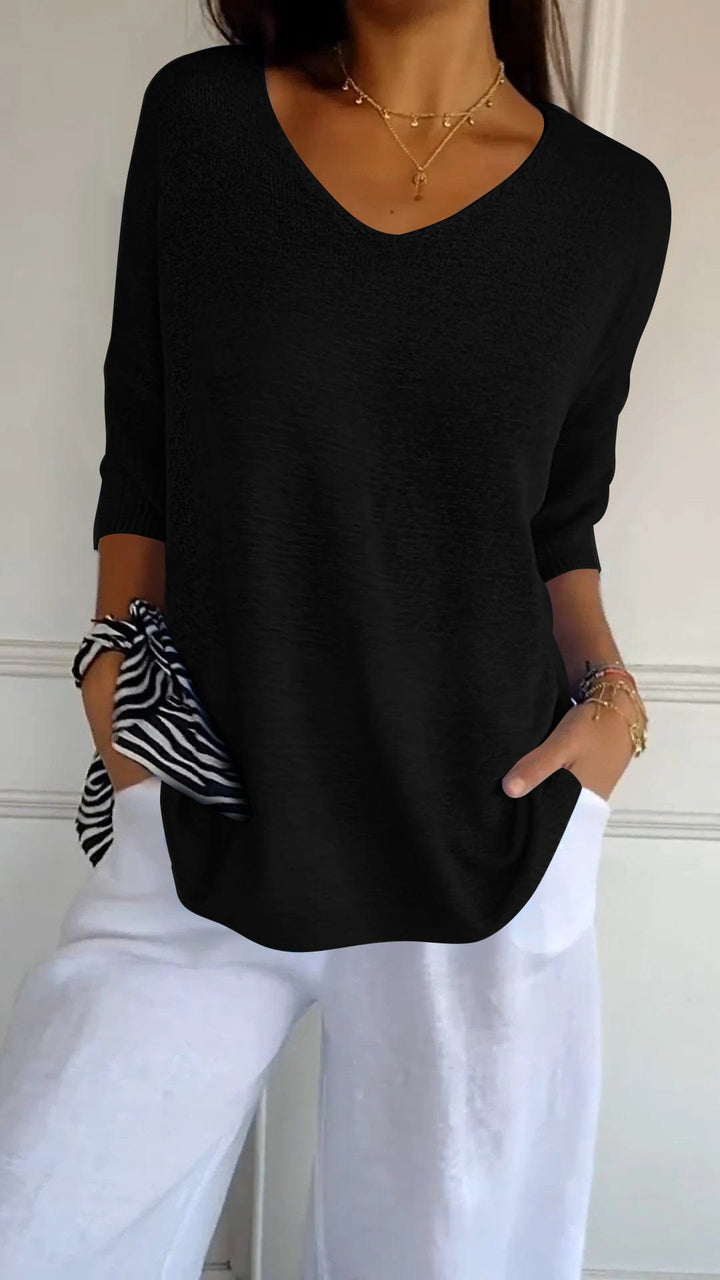 Lisslune | Smoothly knitted Sanbergs with V-neck