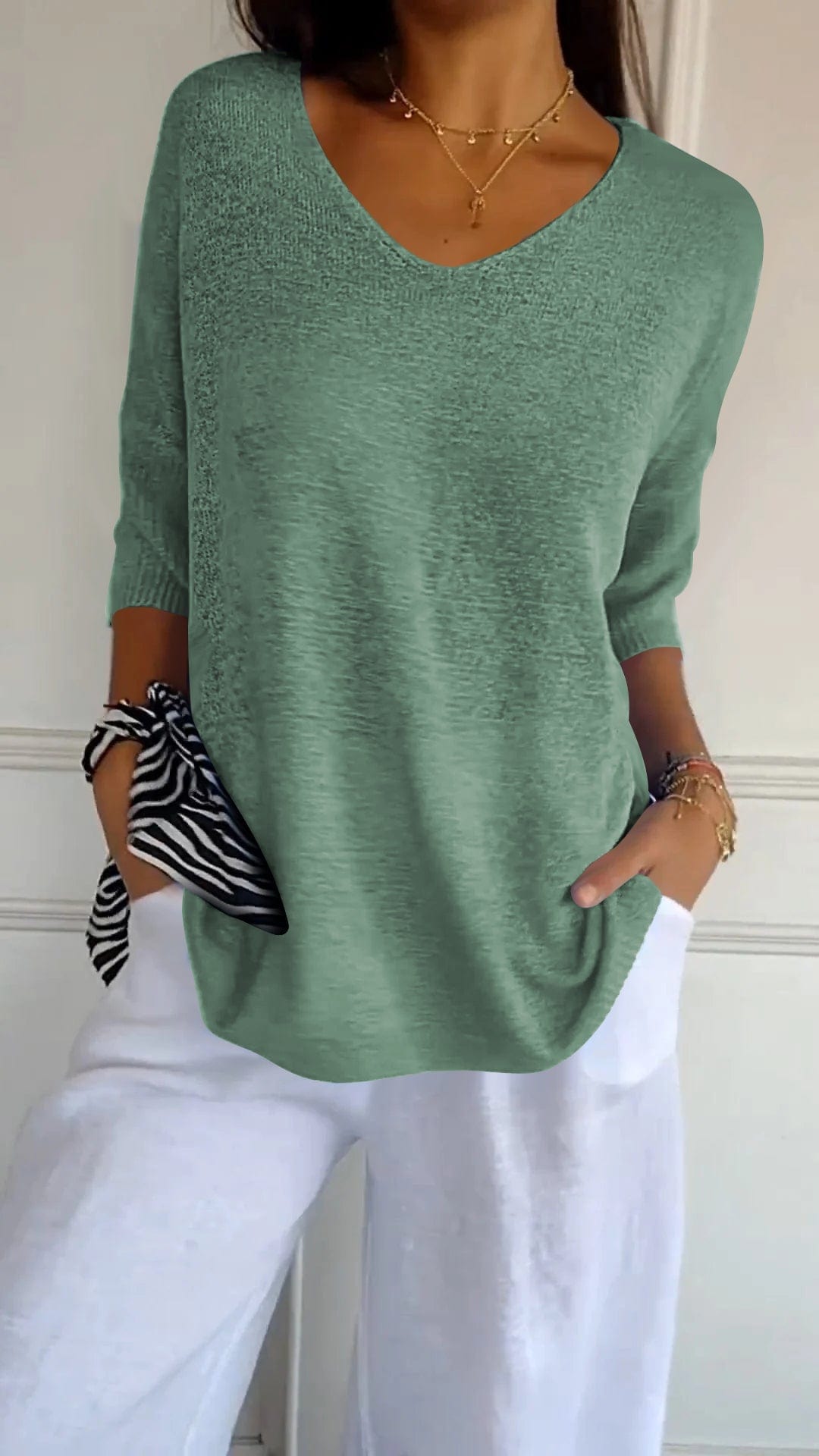 Lisslune | Smoothly knitted Sanbergs with V-neck