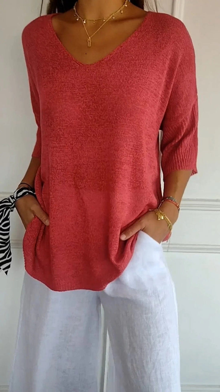 Lisslune | Smoothly knitted Sanbergs with V-neck