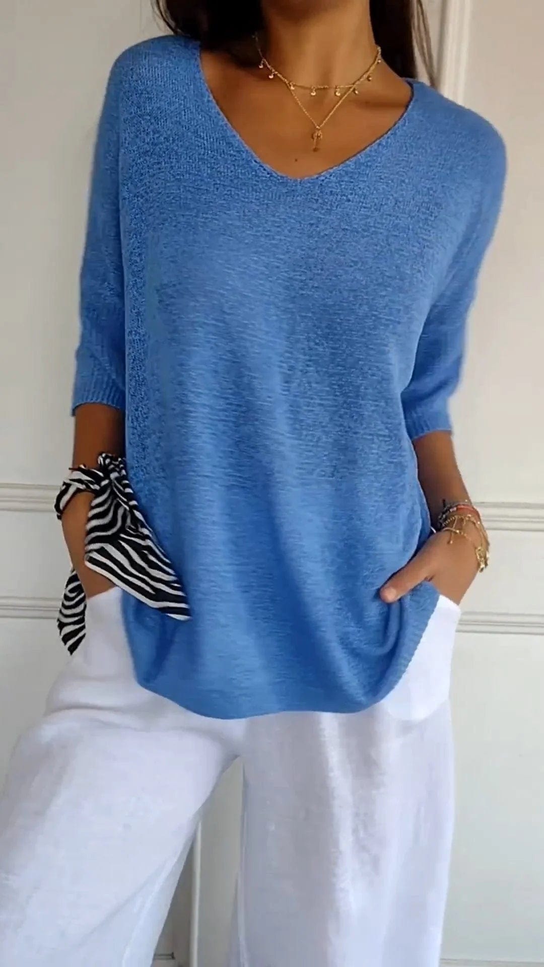 Lisslune | Smoothly knitted Sanbergs with V-neck