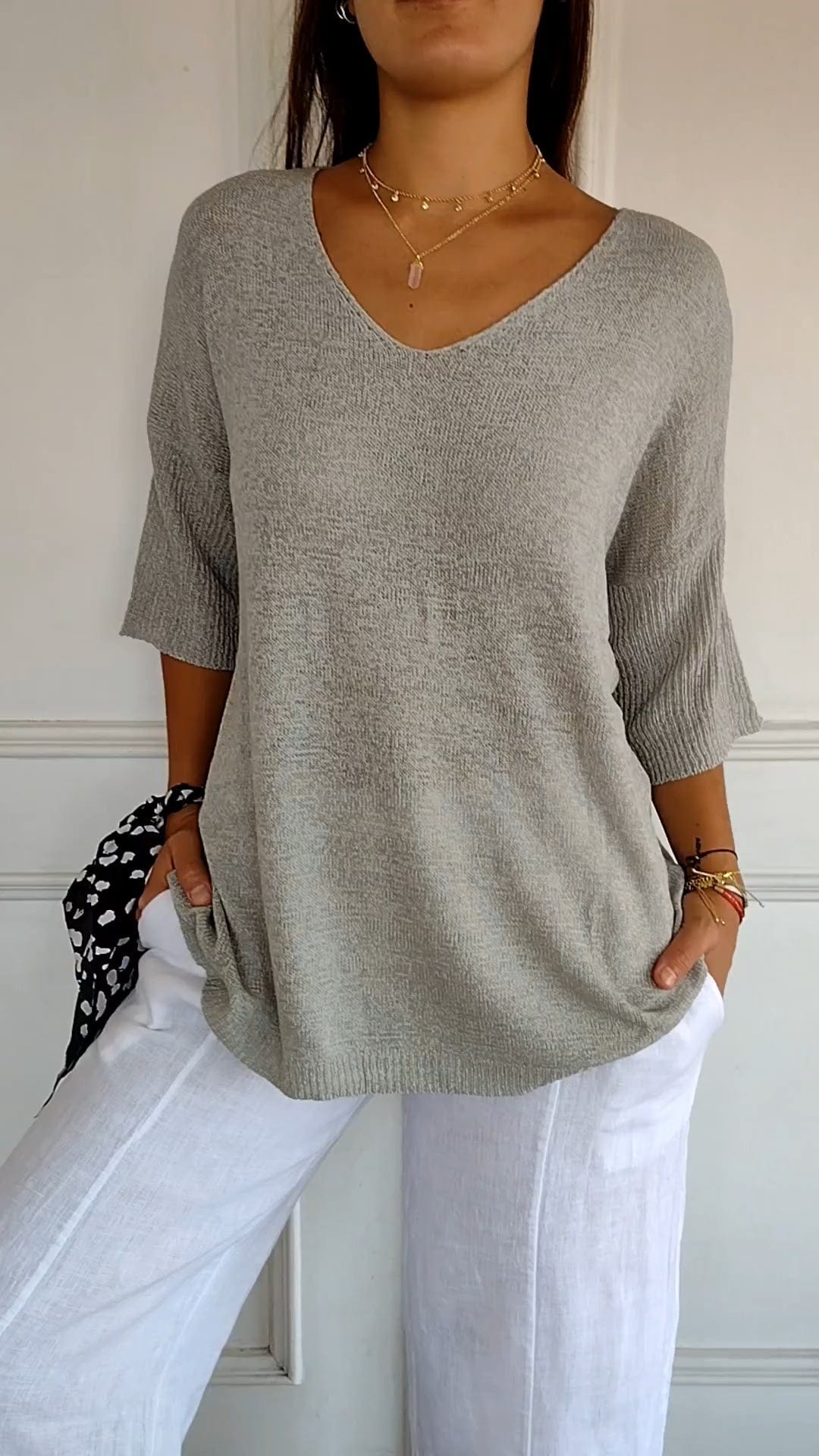 Lisslune | Smoothly knitted Sanbergs with V-neck