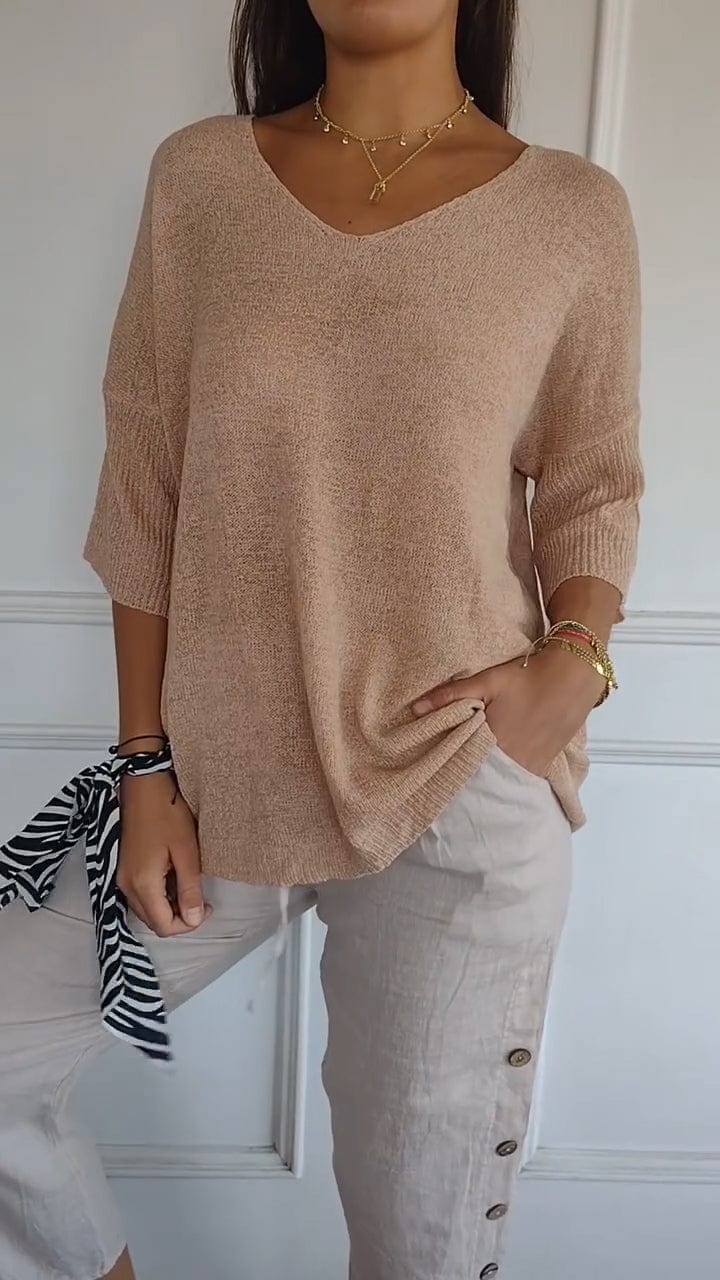 Lisslune | Smoothly knitted Sanbergs with V-neck