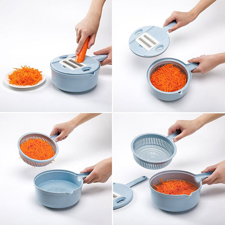 Lisslune | 11pcs Multifunctional Stainless Steel Vegetable Slicer Kit